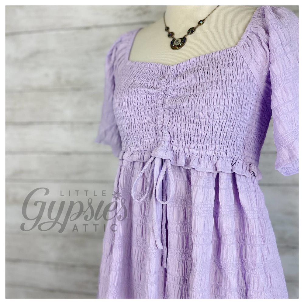 Lilac Mist Ruched Babydoll Dress - Picture 11 of 16